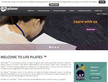 Tablet Screenshot of lifepilates.com